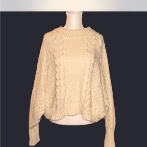 Cream Cable Knit Sweater